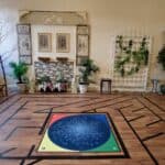 Labyrinth Meditation room with star chart in the middle